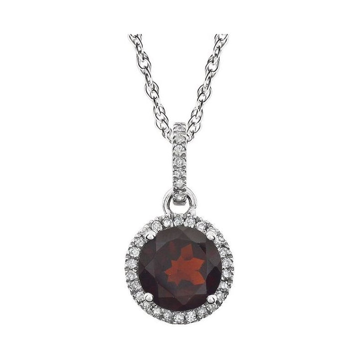 Halo-Style Birthstone Necklace