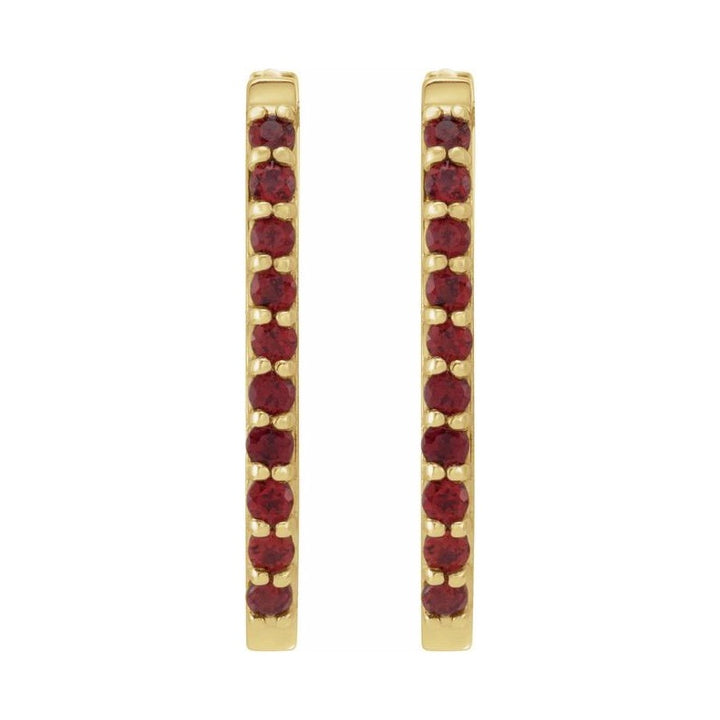 Accented Elongated Hoop Earrings