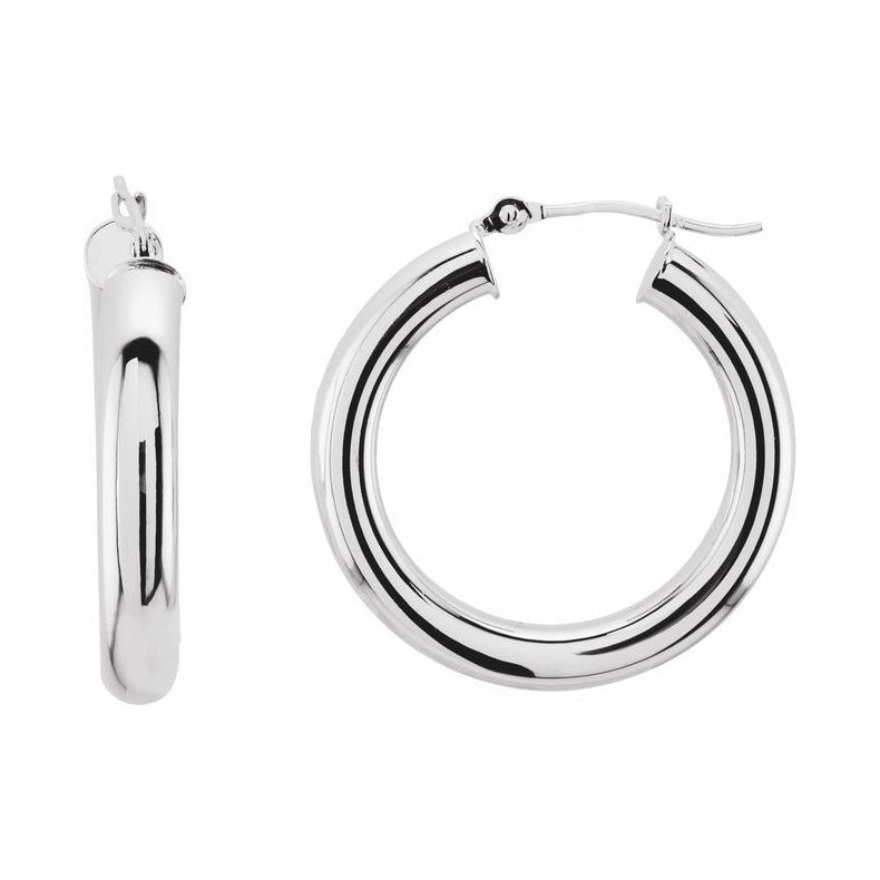 Tube Hoop Earrings