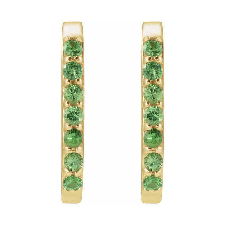 Accented Elongated Hoop Earrings