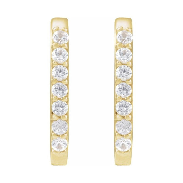 Accented Elongated Hoop Earrings
