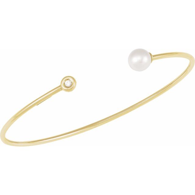 Accented Pearl Cuff Bracelet
