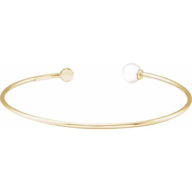 Accented Pearl Cuff Bracelet
