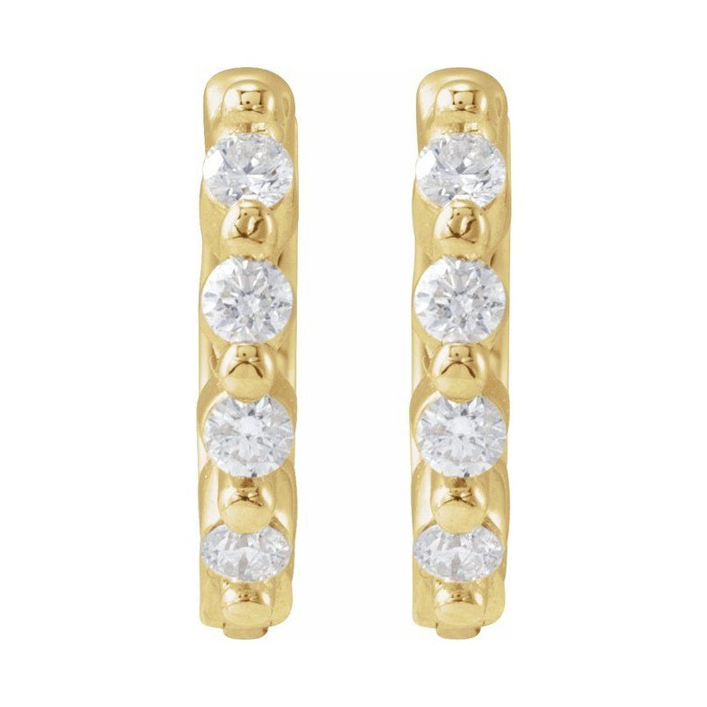 Accented Hinged Hoop Earrings