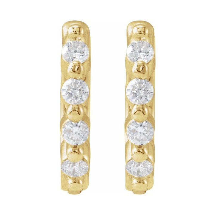 Accented Hinged Hoop Earrings