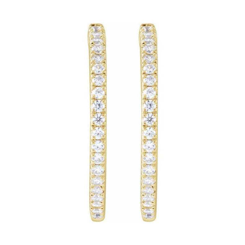 Lab-Grown Diamond Hoop Earrings
