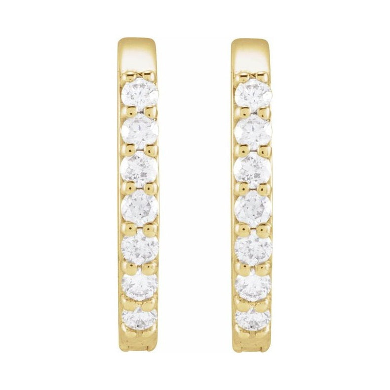 Accented Elongated Hoop Earring