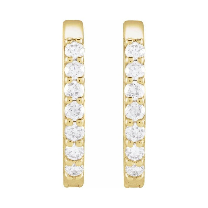 Accented Elongated Hoop Earring