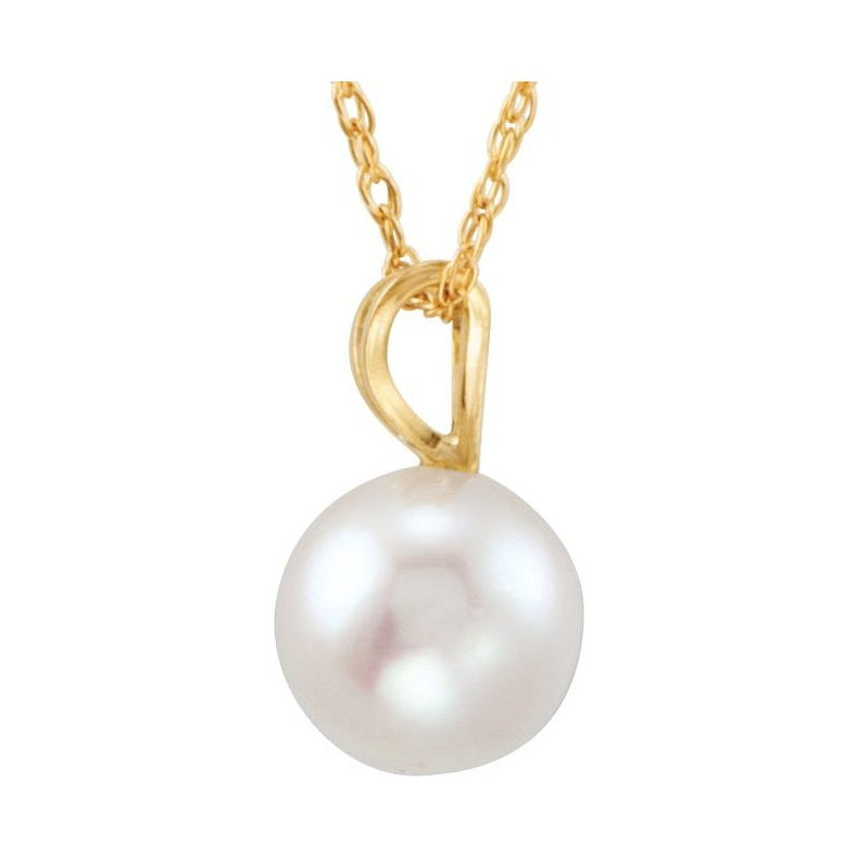 Solitaire Pearl Necklace