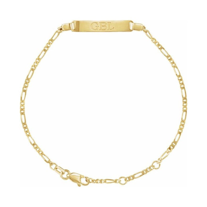 Adjustable Identification Figaro Bracelet