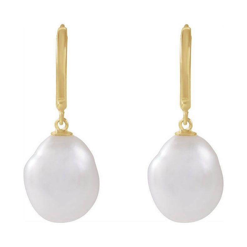 Pearl Hoop Earrings