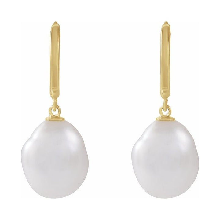 Pearl Hoop Earrings
