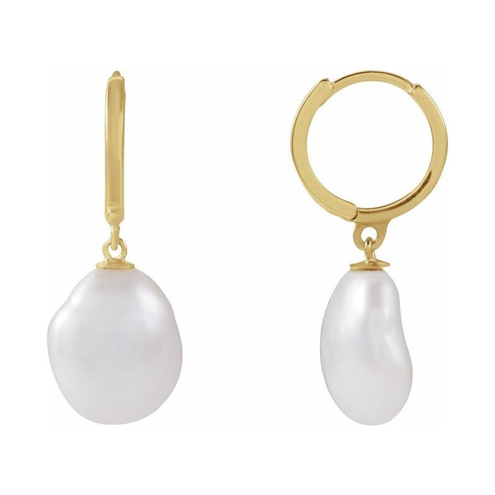 Pearl Hoop Earrings
