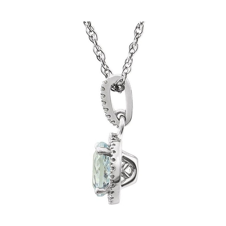 Halo-Style Birthstone Necklace