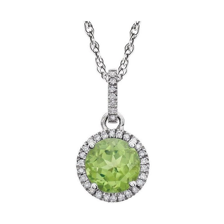 Halo-Style Birthstone Necklace