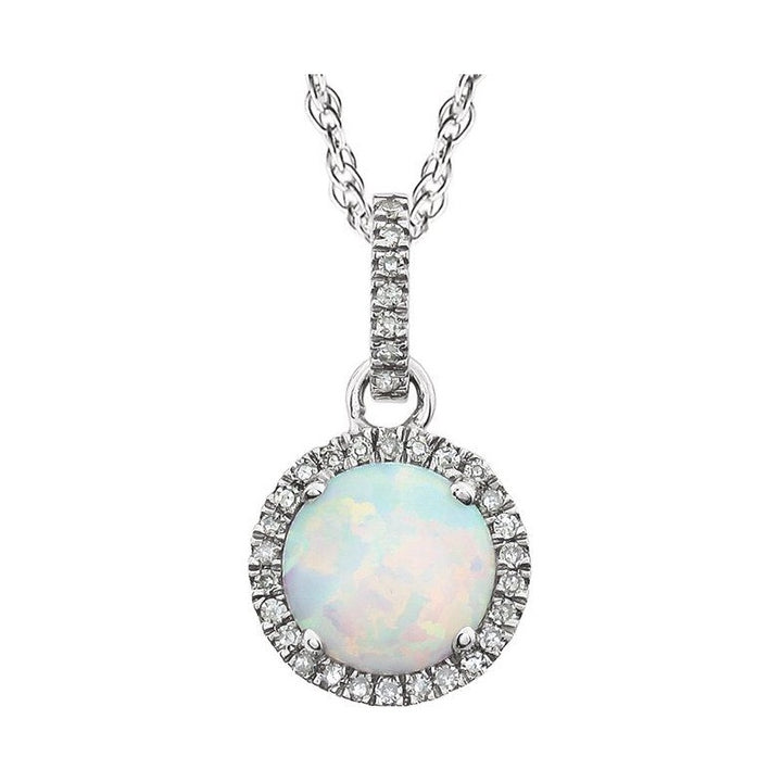 Halo-Style Birthstone Necklace