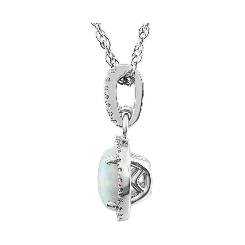 Halo-Style Birthstone Necklace
