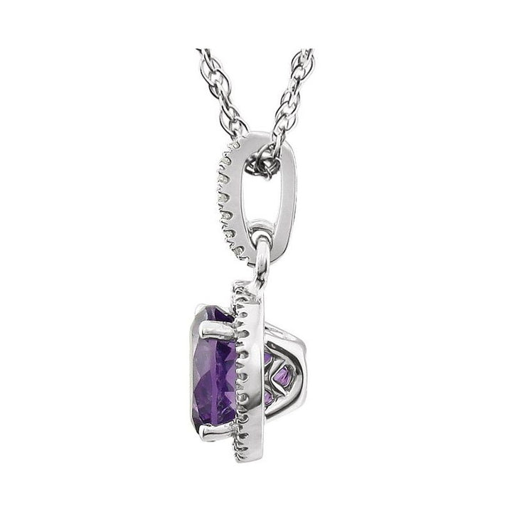 Halo-Style Birthstone Necklace