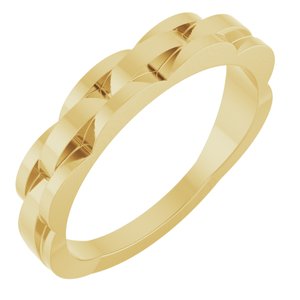 57992 / Ring / 14K Yellow / Polished / Chain Link Ring