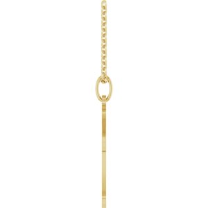 14K Yellow Cross 18" Necklace