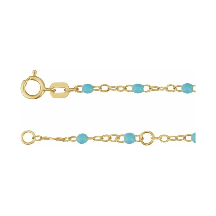 2 mm Enamel Bead Adjustable Chain