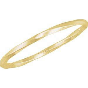 14K Yellow Twisted 7 1/2" Bangle Bracelet