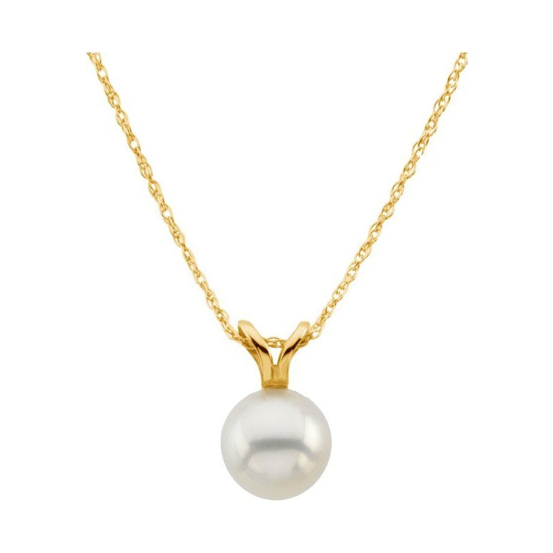 Solitaire Pearl Necklace