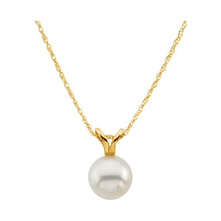 Solitaire Pearl Necklace