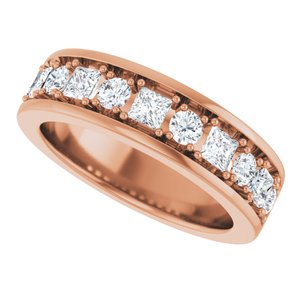 14K Rose 1 1/3 CTW Lab-Grown Diamond Band