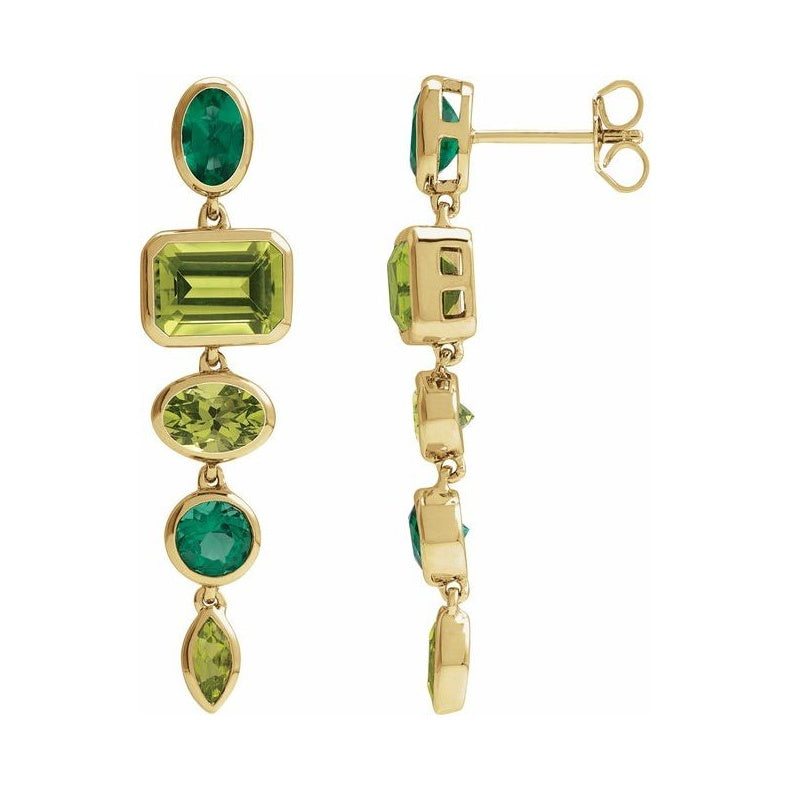 Multi-Stone Dangle Earrings