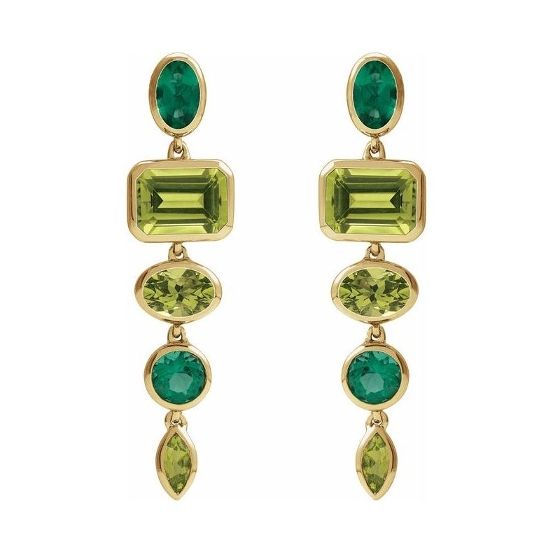 Multi-Stone Dangle Earrings