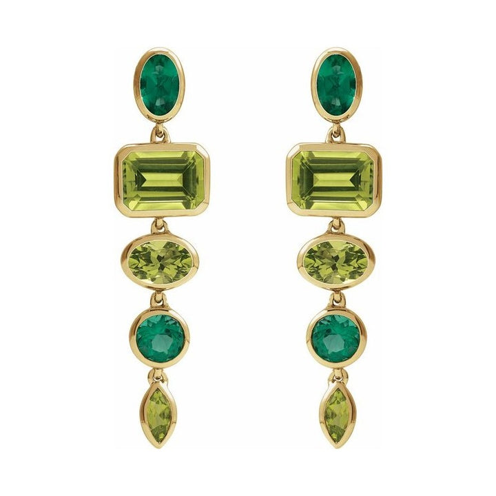 Multi-Stone Dangle Earrings