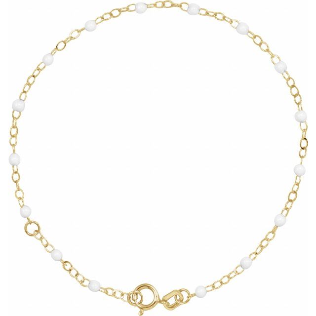 2 mm Enamel Bead Adjustable Chain