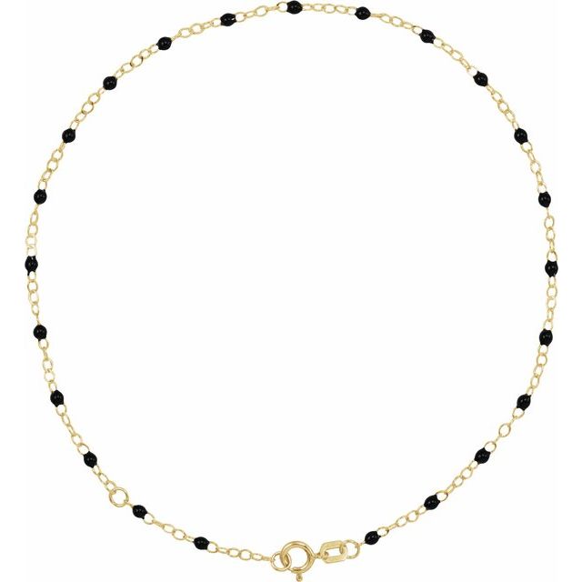 2 mm Enamel Bead Adjustable Chain