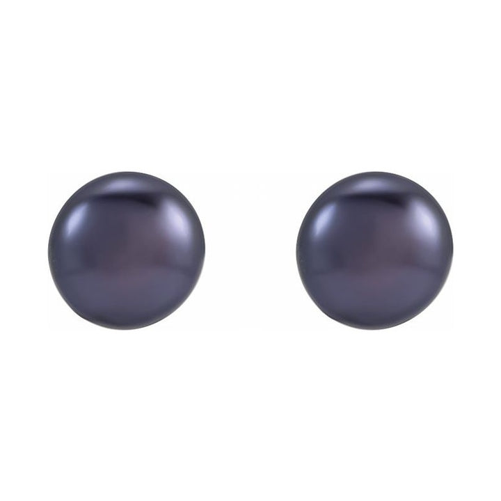Button Pearl Stud Earrings