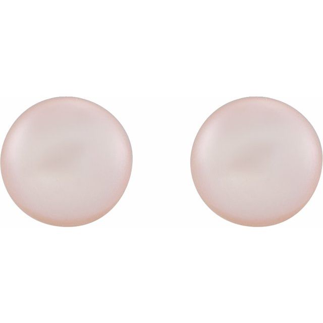 Button Pearl Stud Earrings