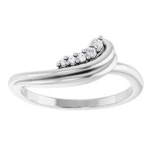 14K White .05 CTW Natural Diamond Ring