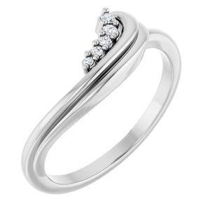 14K White .05 CTW Natural Diamond Ring