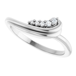 14K White .05 CTW Natural Diamond Ring