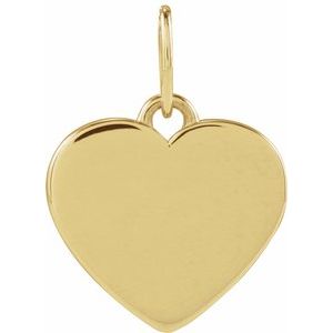 14K Yellow .02 CTW Natural Diamond Blank Paw Print Heart Pendant