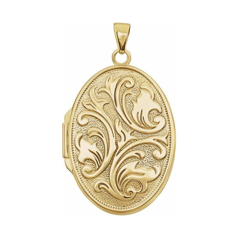 Embossed Oval Locket