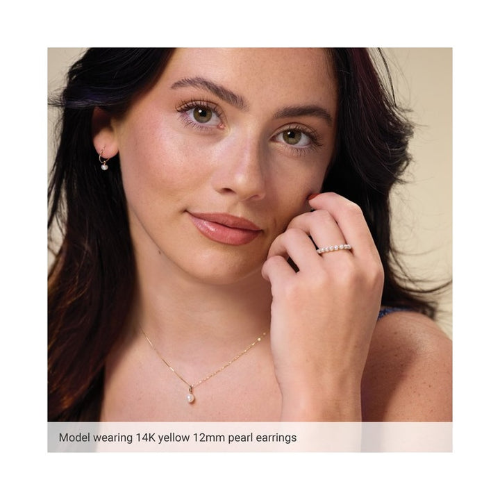 Pearl Endless Hoop Earrings