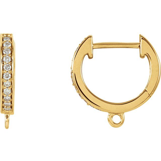 Accented Click-In Hoop Earring Top
