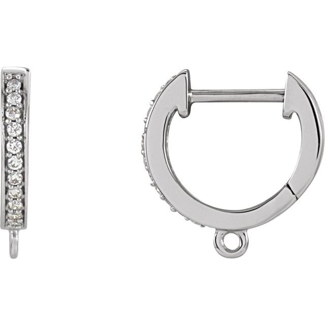 Accented Click-In Hoop Earring Top
