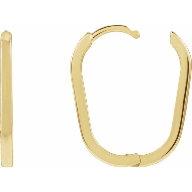 Elongated Hoop Earrings