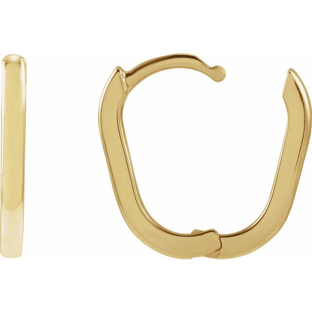 Elongated Hoop Earrings