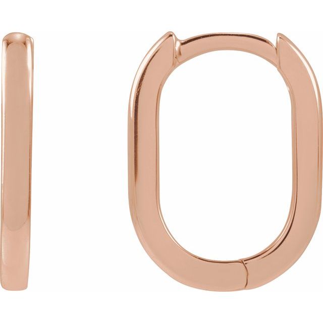 Elongated Hoop Earrings