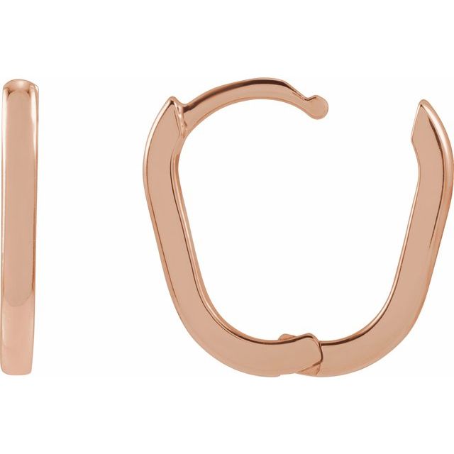 Elongated Hoop Earrings
