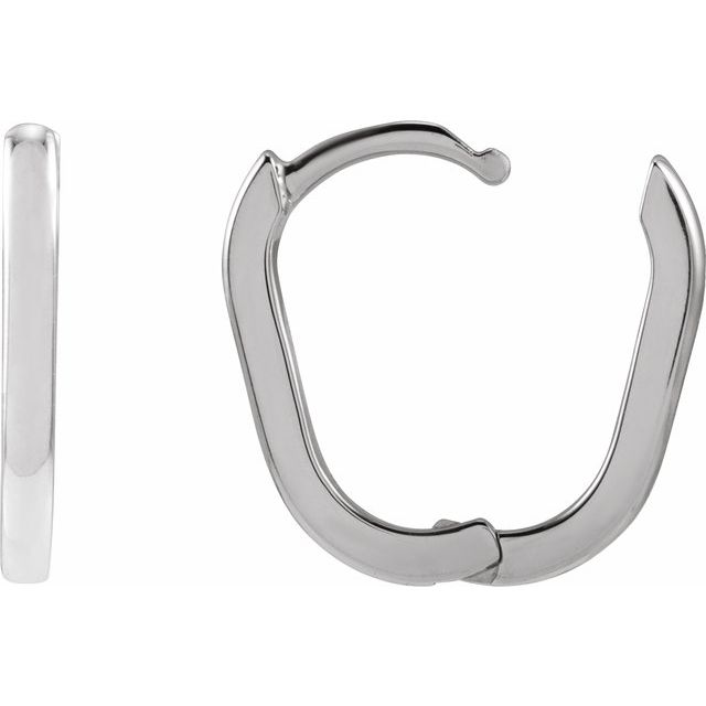 Elongated Hoop Earrings