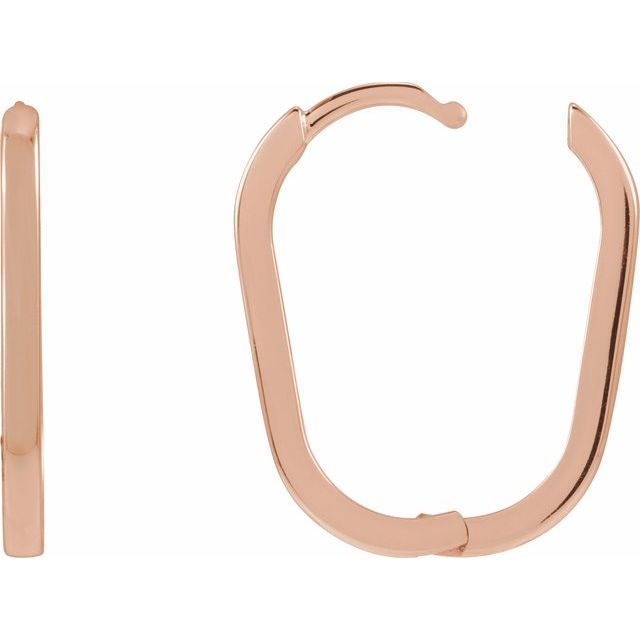 Elongated Hoop Earrings
